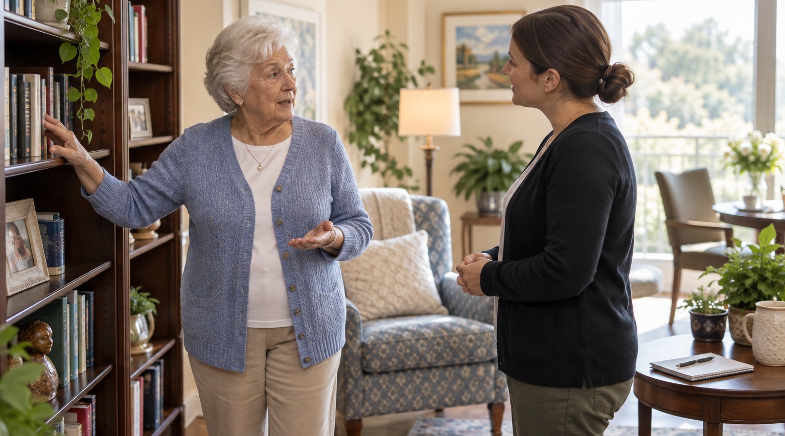 elderly woman living in Assisted living